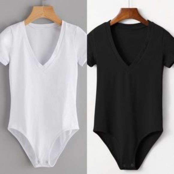 Tops - V-Neck Bodysuit